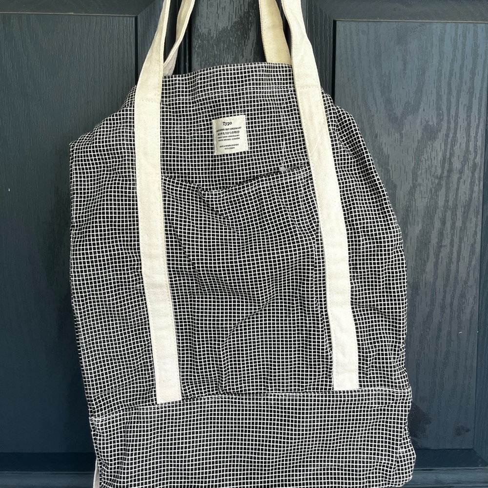 Black and White Checkered Shoulder Bag